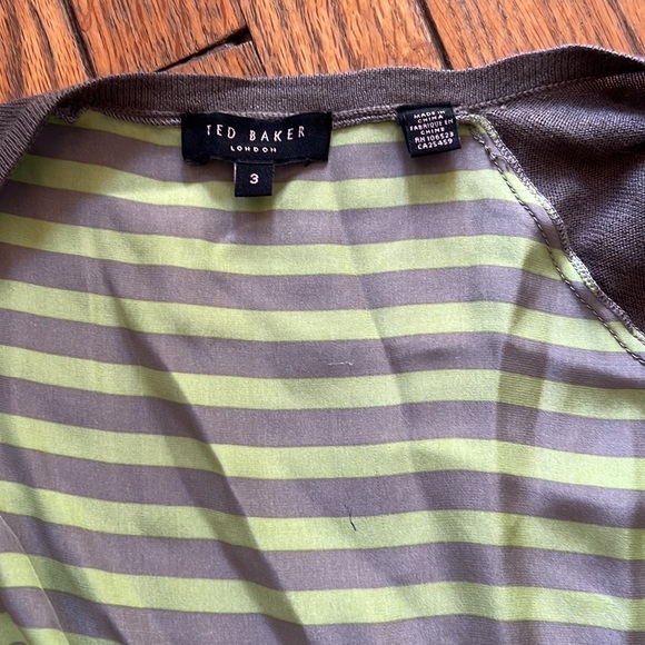 Ted Baker London Silk Angora Striped Cardigan - Picture 3 of 3